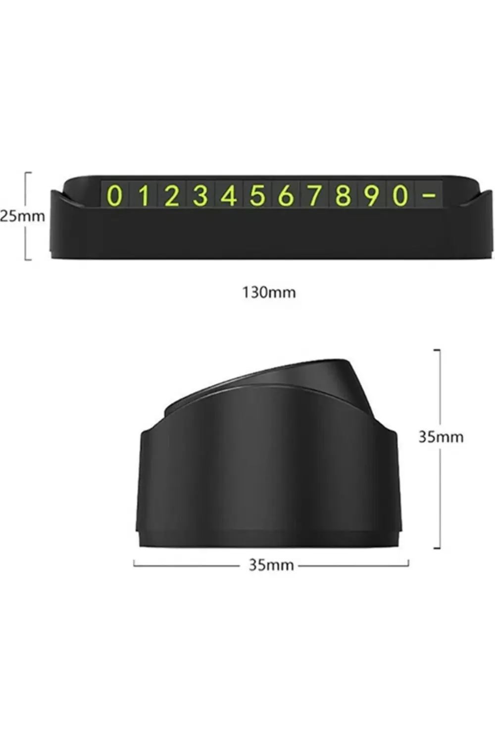 Araba Fosforlu Açılır Kapanabilir Numaratör Ön Torpido Üstü Telef