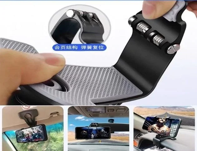 Araba Gösterge Üstüne Takılan 360 Oynar Başlıklı Telefon Tutucu Araba Gösterge Üstüne Takılan 360 Oynar Başlıklı Telefon Tutucu