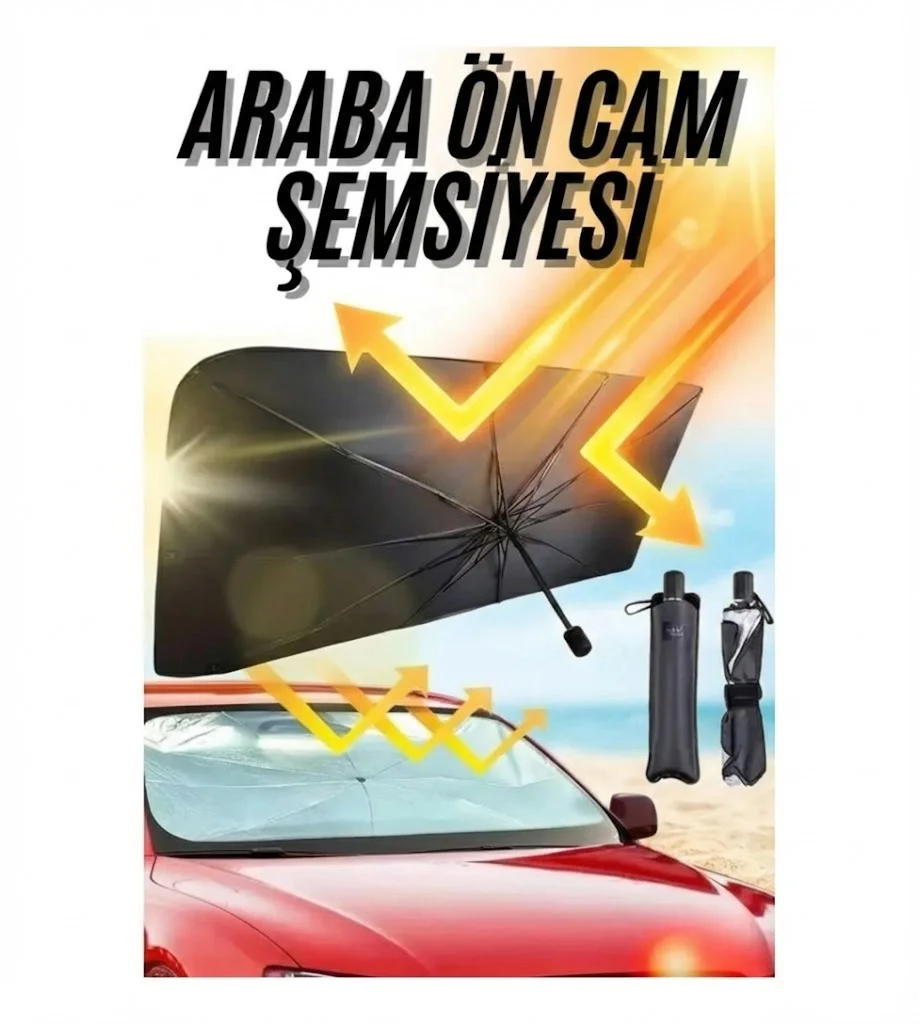 Araba Güneş Göe Koruyucu Şemsiye Oto Ön Cam Güneşlik(145cm*79cm)