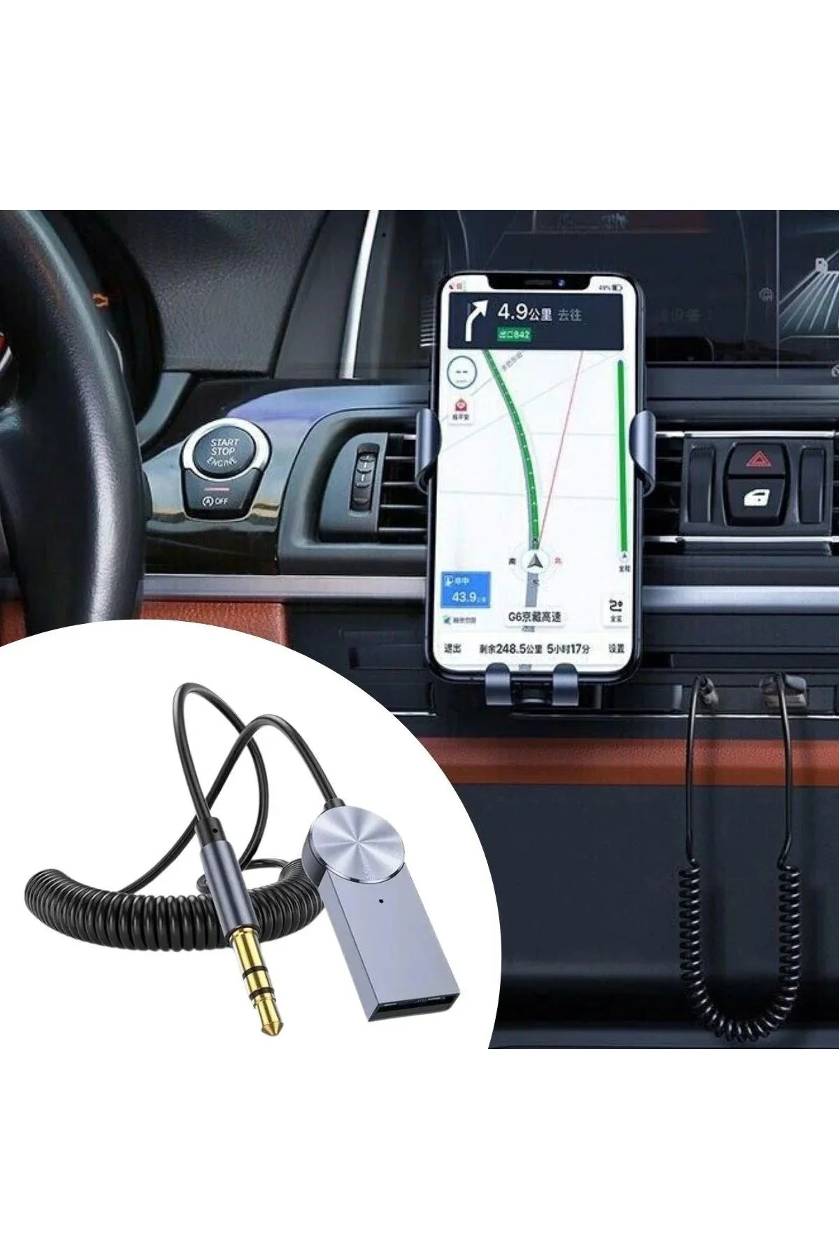 Araba için Bluetooth Aux Alıcısı Wireless Araç Kiti Araba için Bluetooth Aux Alıcısı Wireless Araç Kiti