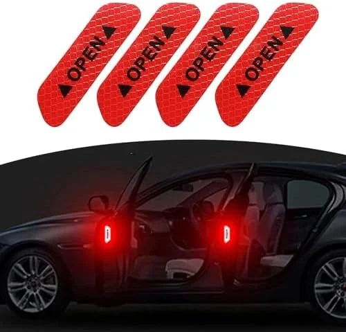 Araba Kapı Açık Uyarı Reflektörü Etiket Sticker 4'lü 9.5x2.5cm Kırmızı Fiyatı, Yorumları ve Özellikleri