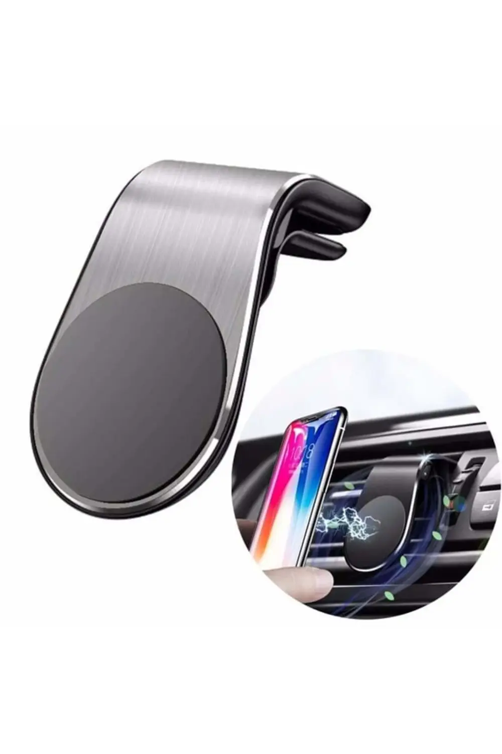 Araba Klimasına Takılan Mandallı Mıknatıslı Telefon Tutucu