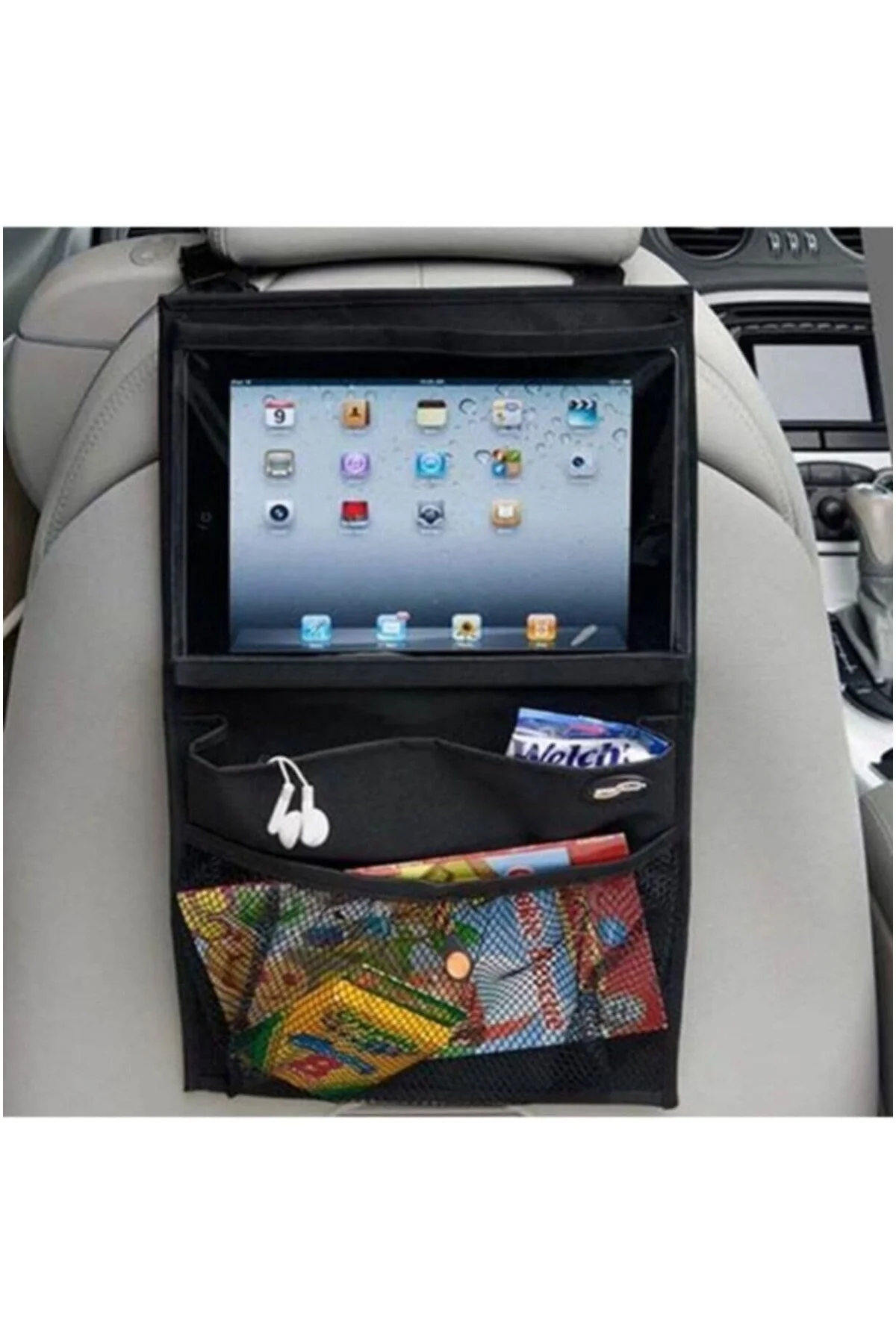 Araba Koltuk Arkası Şeffaf Koruyucu Kılıf Tablet Tutucu Stand Araç Içi Düzenleyici