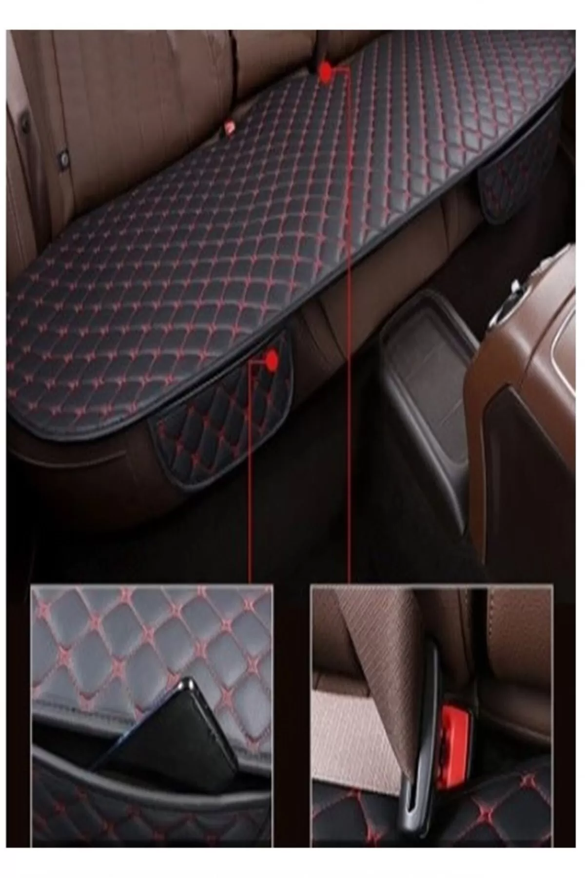 Araba Koltuk Minderi Ön Ve Arka Takım 3 Parça Aracınıza Stil Katı