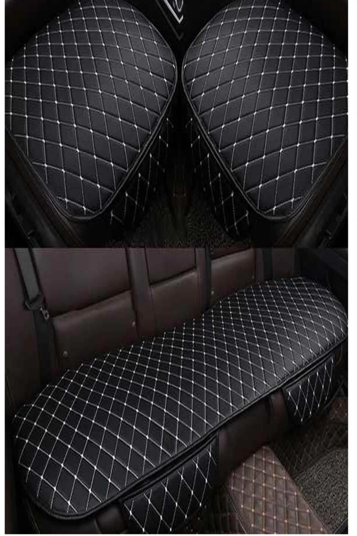 Araba Koltuk Minderi Ön Ve Arka Takım 3 Parça Aracınıza Stil Katı