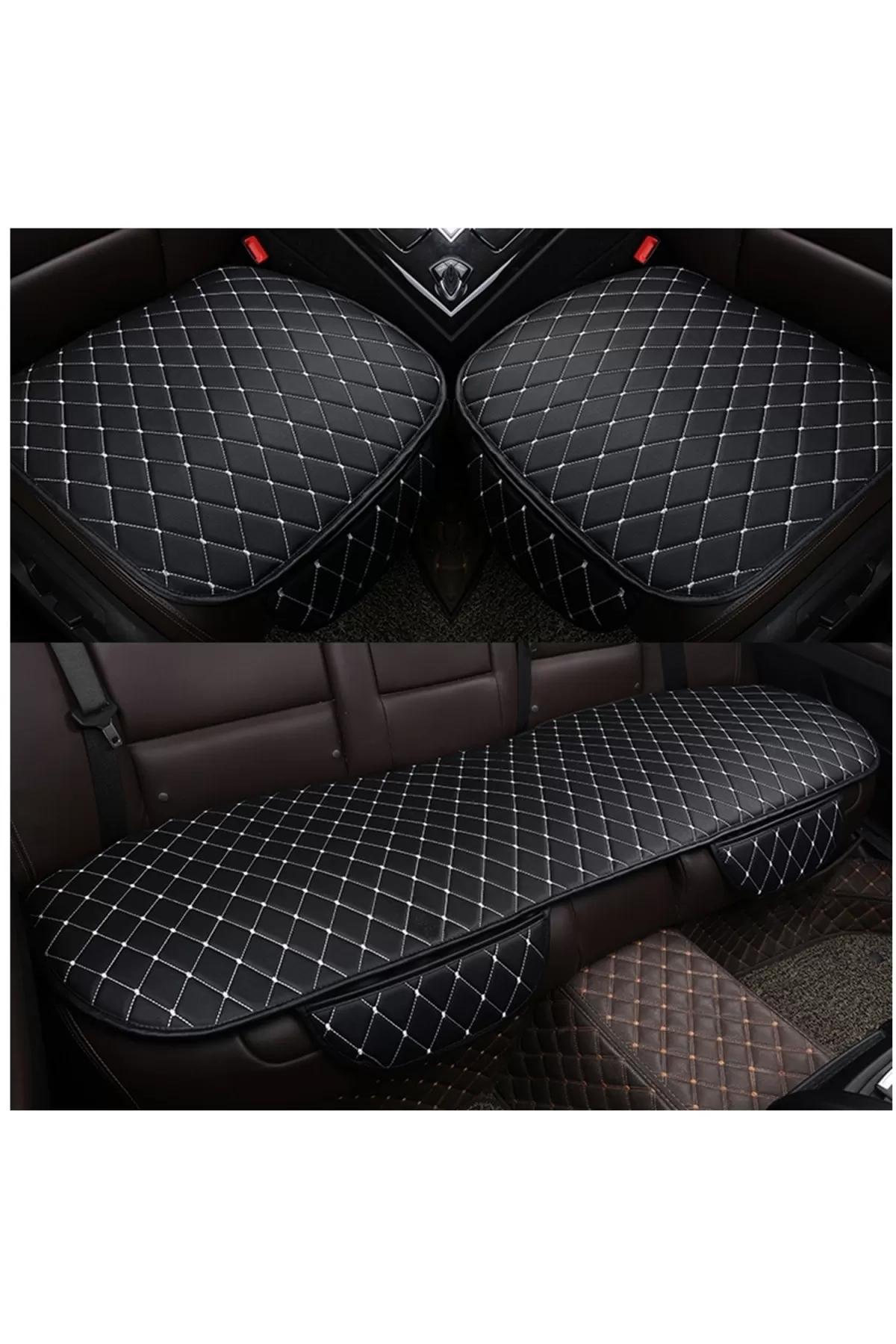 Araba Koltuk Minderi Ön Ve Arka Takım 3 Parça Aracınıza Stil Katı