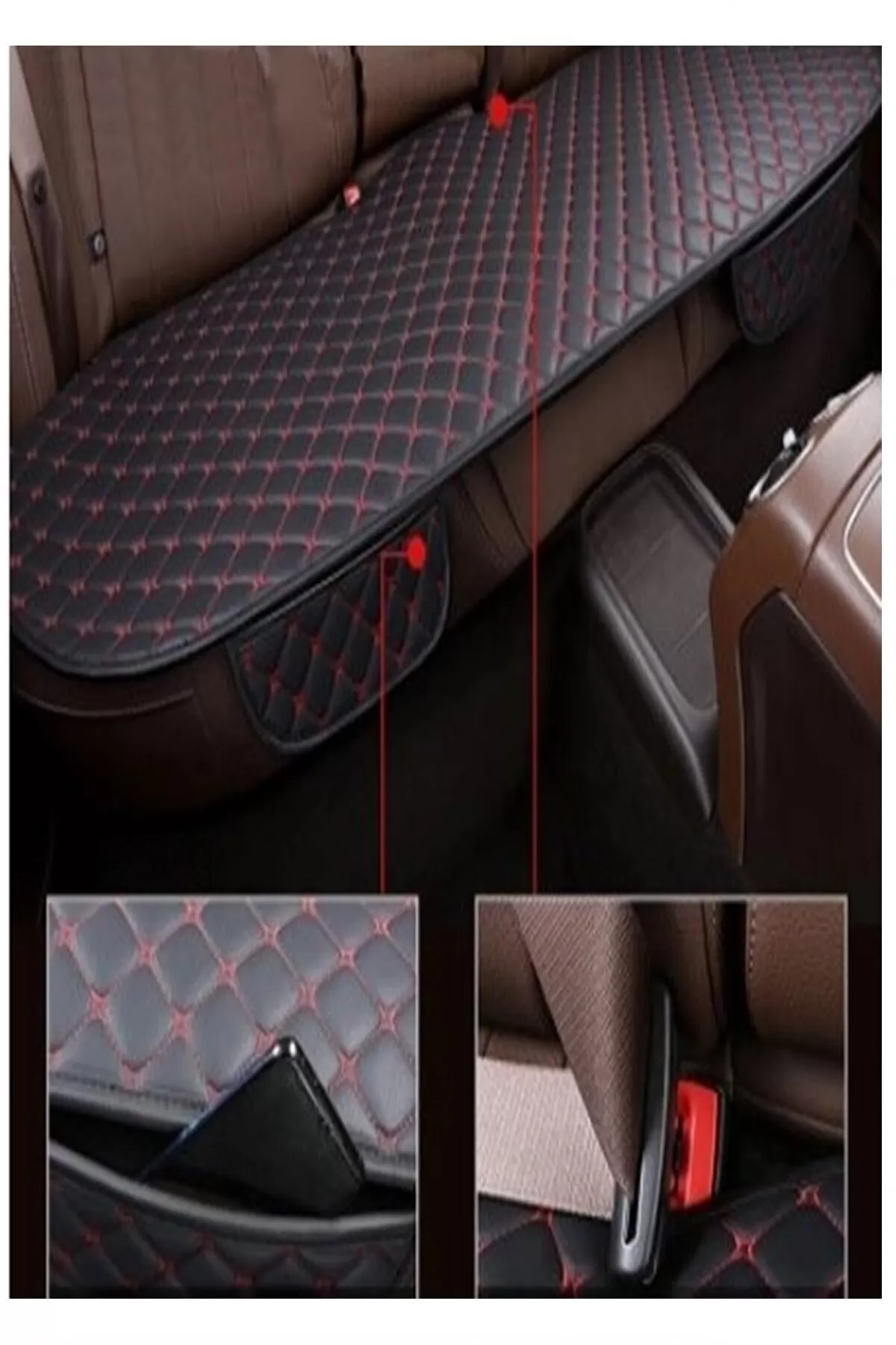 Araba Koltuk Minderi Ön Ve Arka Takım 3 Parça Aracınıza Stil Katı