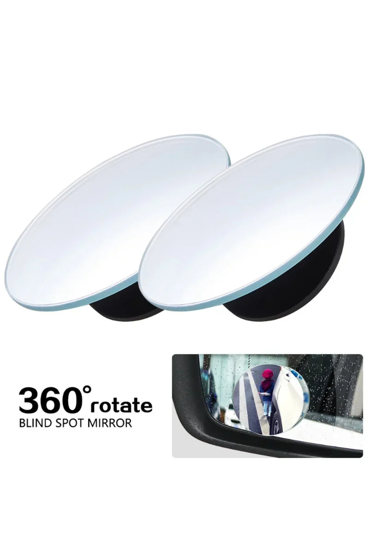 Araba Kör Nokta Aynası 360 Derece Ayarlanabilir Geniş Açı Yardımc