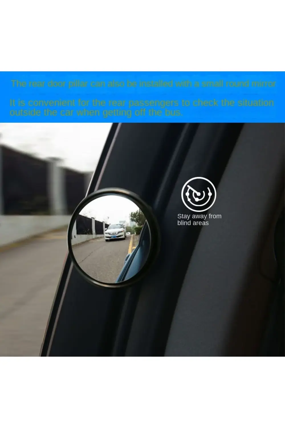 Araba Kör Nokta Dikiz Aynası Geniş Açı 360 Derece Ayarlanabilir K