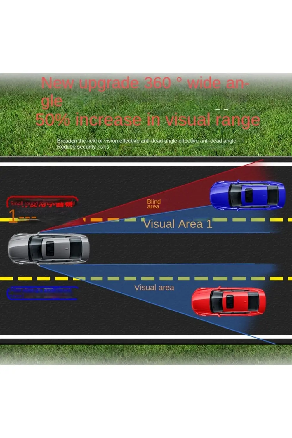 Araba Kör Nokta Dikiz Aynası Geniş Açı 360 Derece Ayarlanabilir K