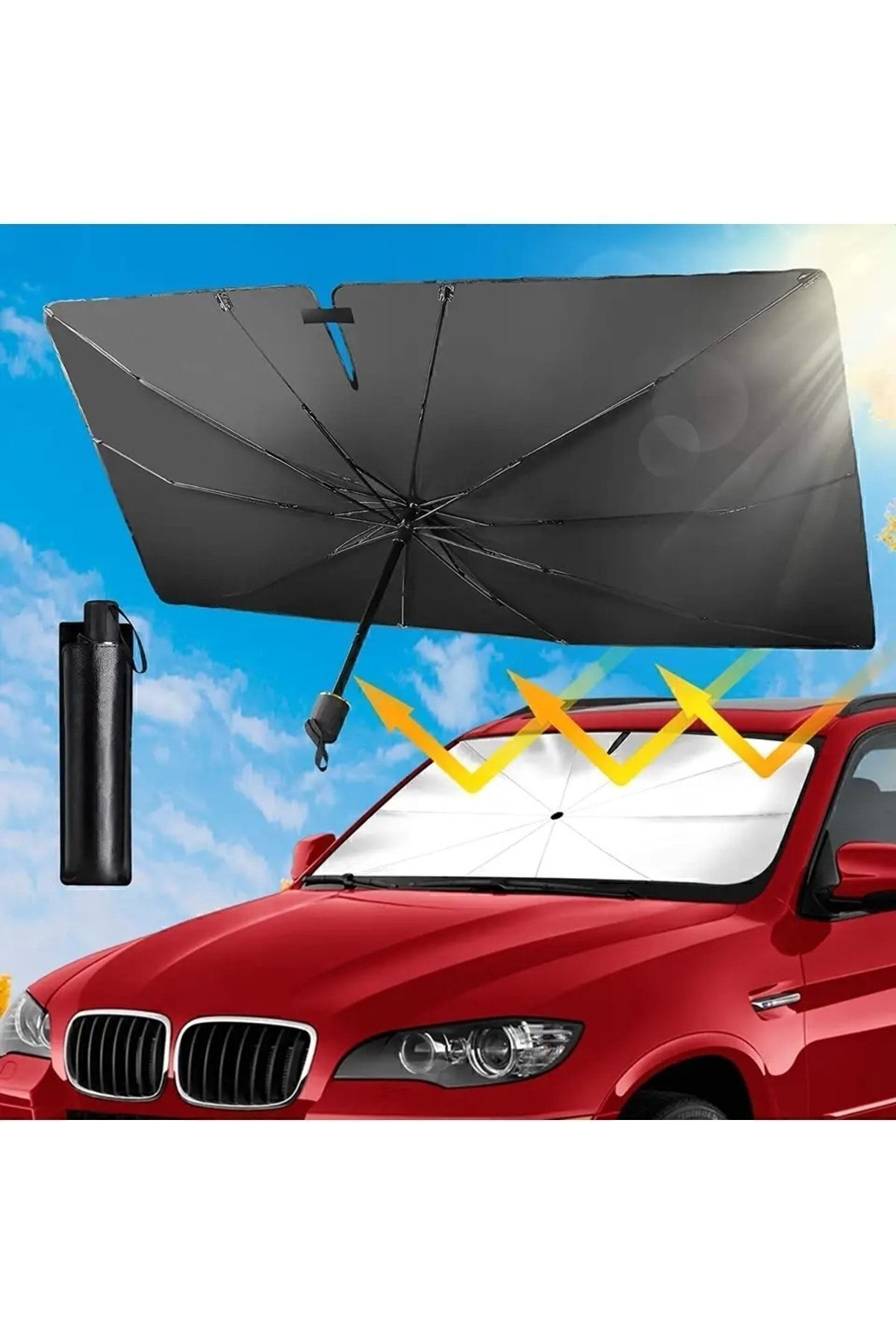 Blisspremium Araba Oto Ön Cam Şemsiye Küçük Boy (140Cm*79Cm ).