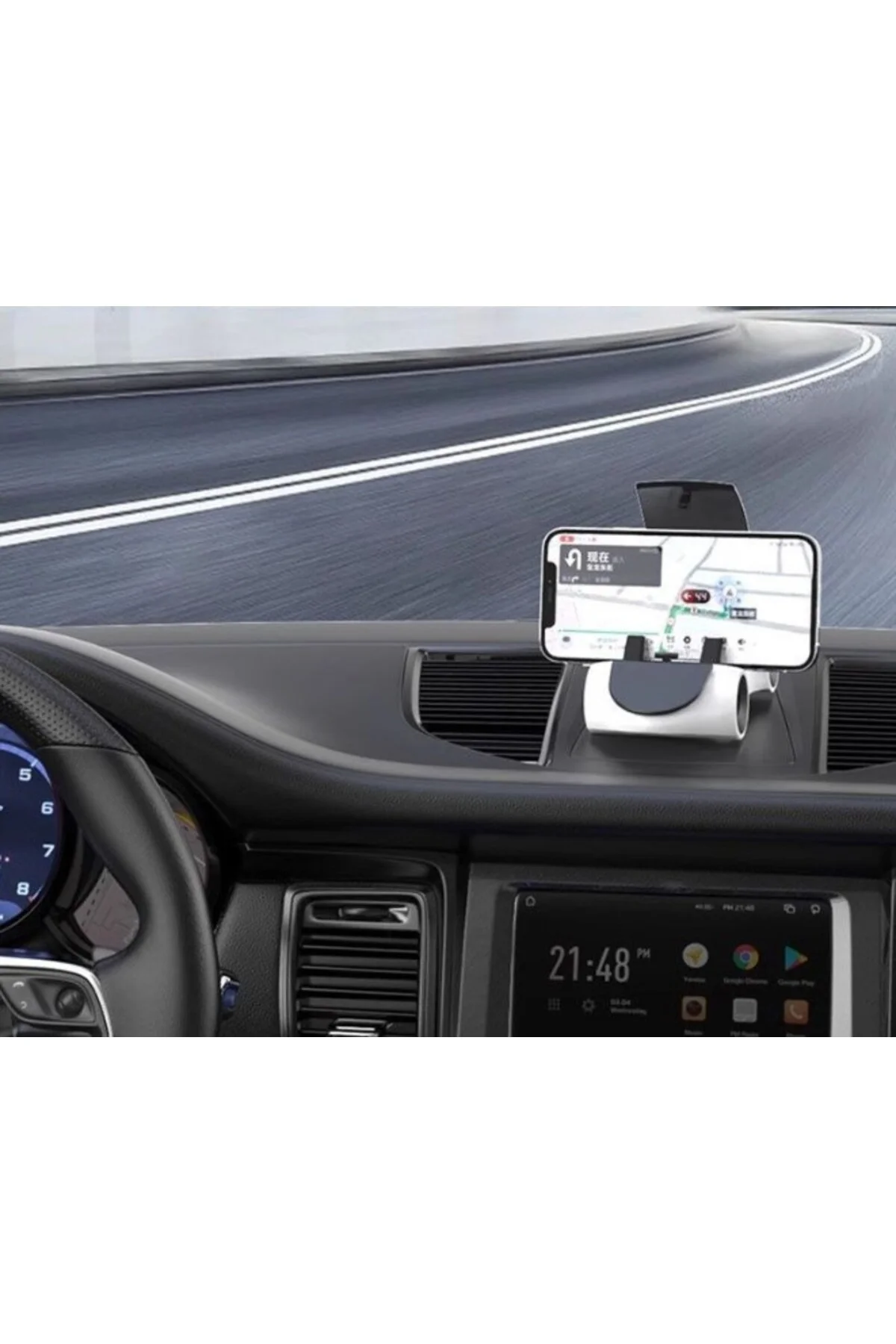 Araba Tasarımlı Araç İçi Telefon Tutucu 360 Dönebilen Ayarlı - Görsel 5