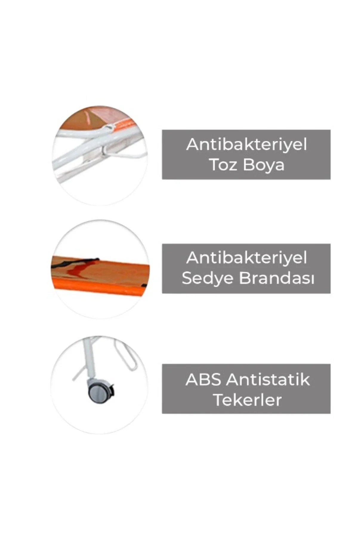 Araba Tipi Veteriner Acil Taşıma Sedyesi E-279/D