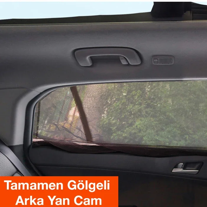 Araba Yan Cam Perdesi - Güneşlik & Sineklik 2'si 1 Arada 100x50 cm
