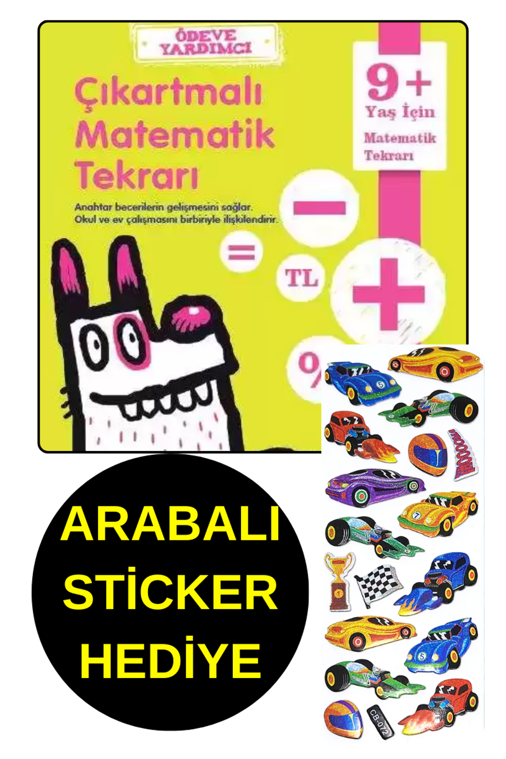 ARABALI STİCKER HEDİYE - ÖDEVLERE YARDIMCI - 9 + YAŞ - ÇIKARTMAL ARABALI STİCKER HEDİYE - ÖDEVLERE YARDIMCI - 9 + YAŞ - ÇIKARTMAL