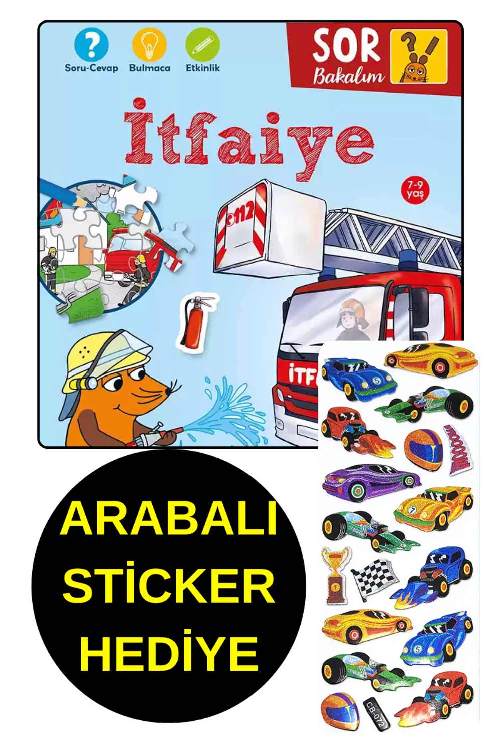 ARABALI STİCKER HEDİYE - OKUL ÖNCESİ RESİMLİ KİTAPLAR - İTFAİYE ARABALI STİCKER HEDİYE - OKUL ÖNCESİ RESİMLİ KİTAPLAR - İTFAİYE
