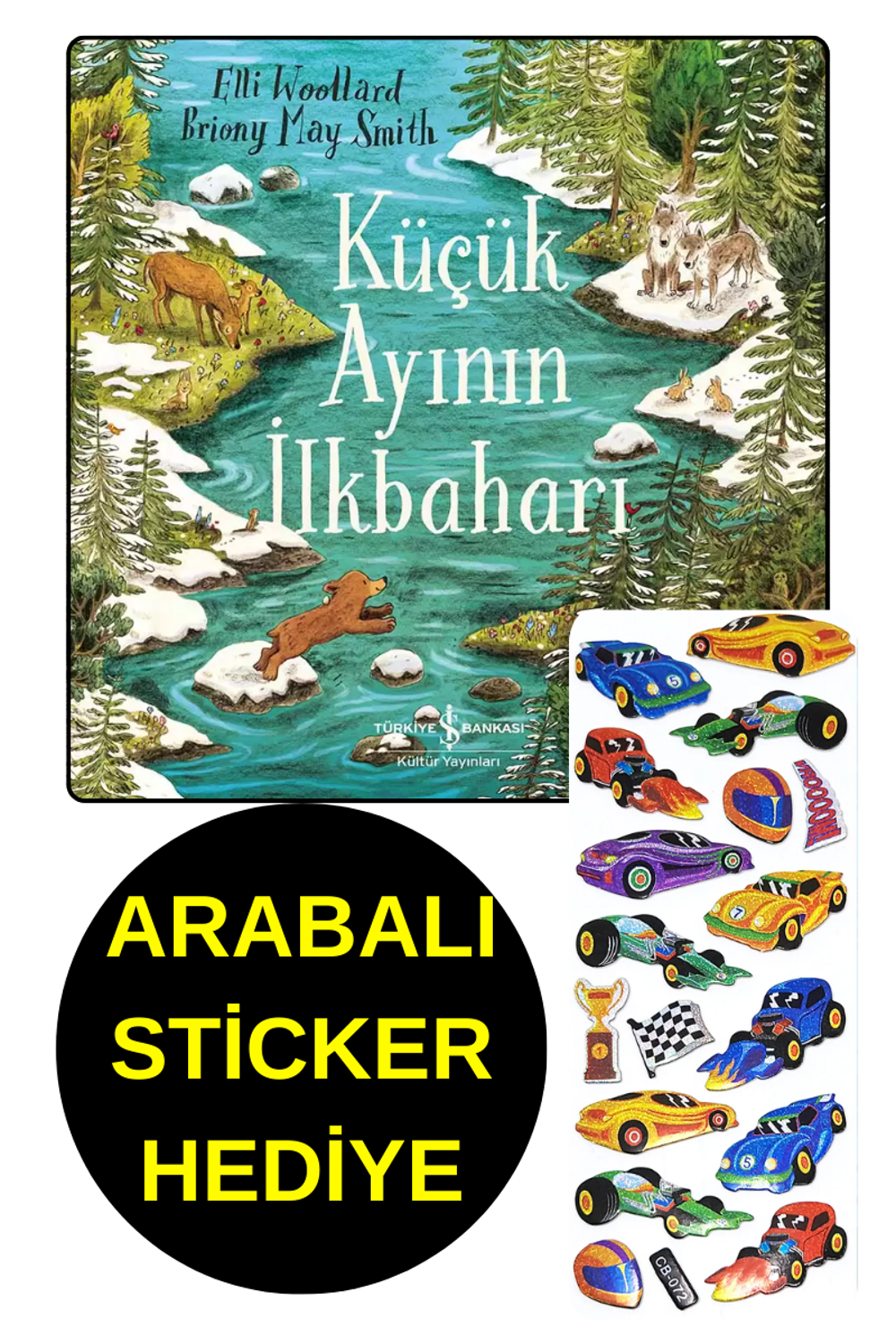 ARABALI  STİCKER HEDİYE  - OKUL ÖNCESİ RESİMLİ KİTAPLAR  - KÜÇÜK 