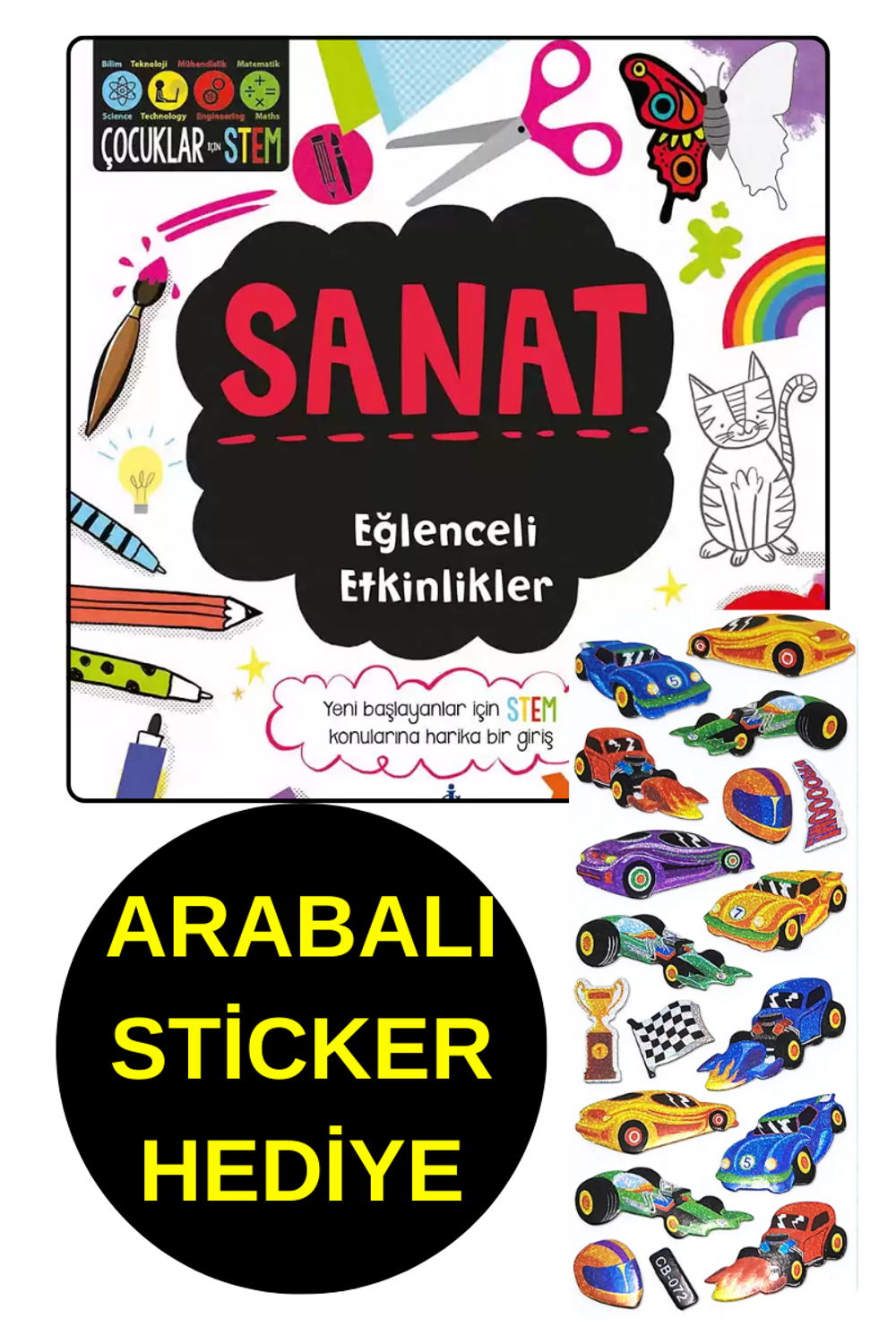 ARABALI STİCKER HEDİYE - SANAT - EĞLENCELİ ETKİNLİKLER - ÇOCUKLAR