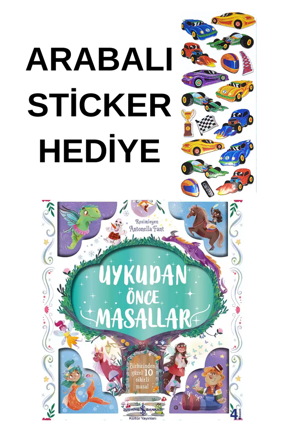 ARABALI STİCKER HEDİYELİ - OKUL ÖNCESİ RESİMLİ KİTAPLAR  - Uykuda