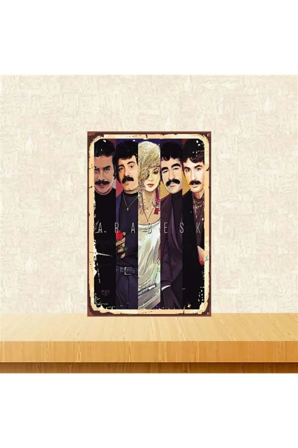 Arabesk 20-30 Cm Retro Ahşap Poster Tkfx4055