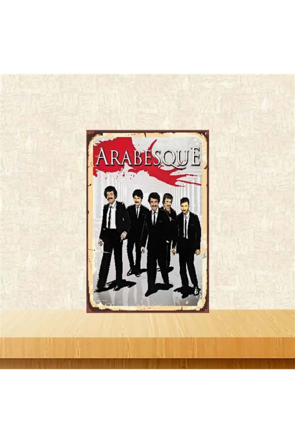 Arabesque 20-30 cm Retro Ahşap Poster Tkfx4063