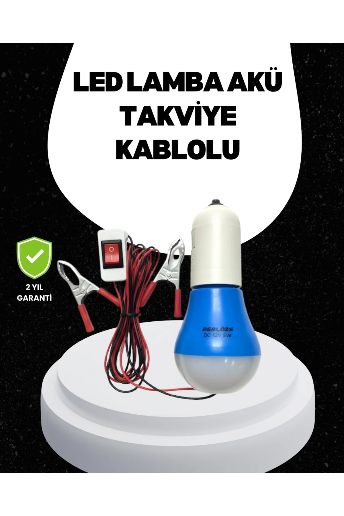 Araç Akü Bağlantılı 12V Led Ampul Pratik Işık Çözümü