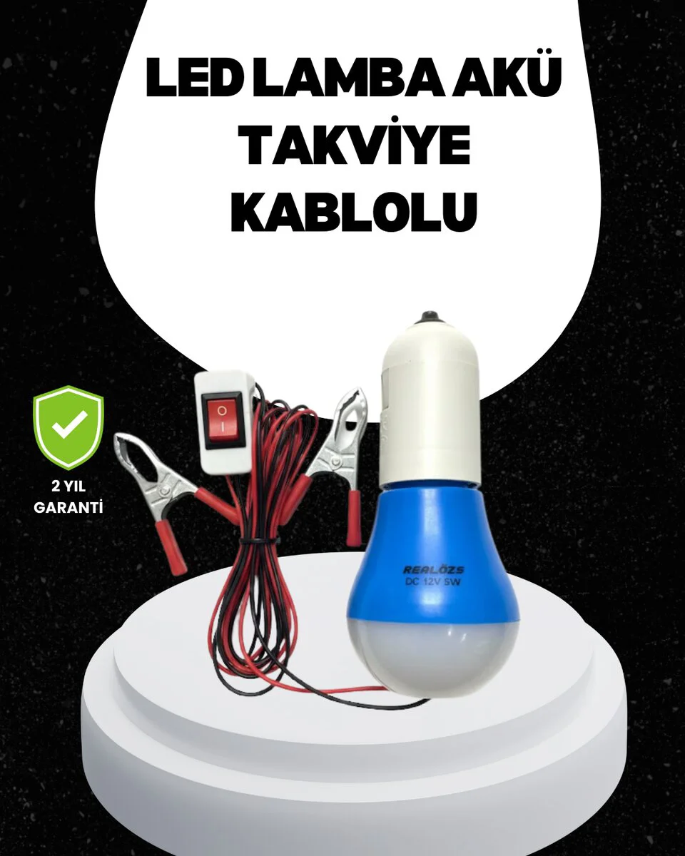Araç Akü Bağlantılı 12V LED Ampul - Pratik Işık Çözümü