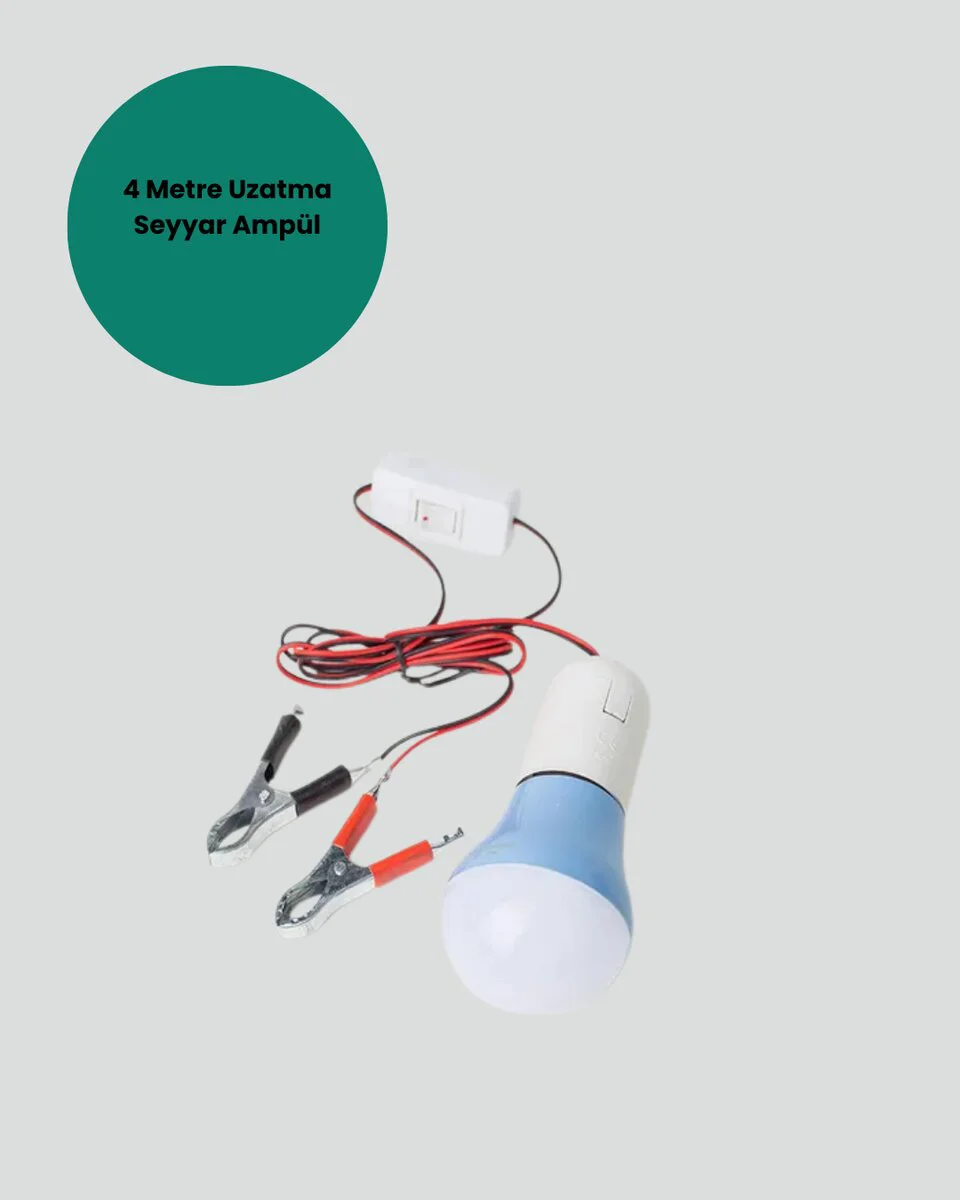 Araç Akü Bağlantılı 12V LED Ampul - Pratik Işık Çözümü