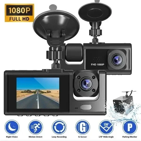 Araç Araba Kamerasi Black Box Traffic Recorder  3 Kameralı Bx40 Fiyatı, Yorumları ve Özellikleri