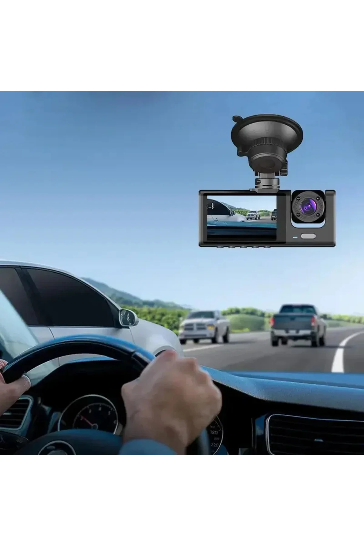Araç Araba Kamerasi Black Box Traffic Recorder 3 Kameralı Araç Araba Kamerasi Black Box Traffic Recorder 3 Kameralı