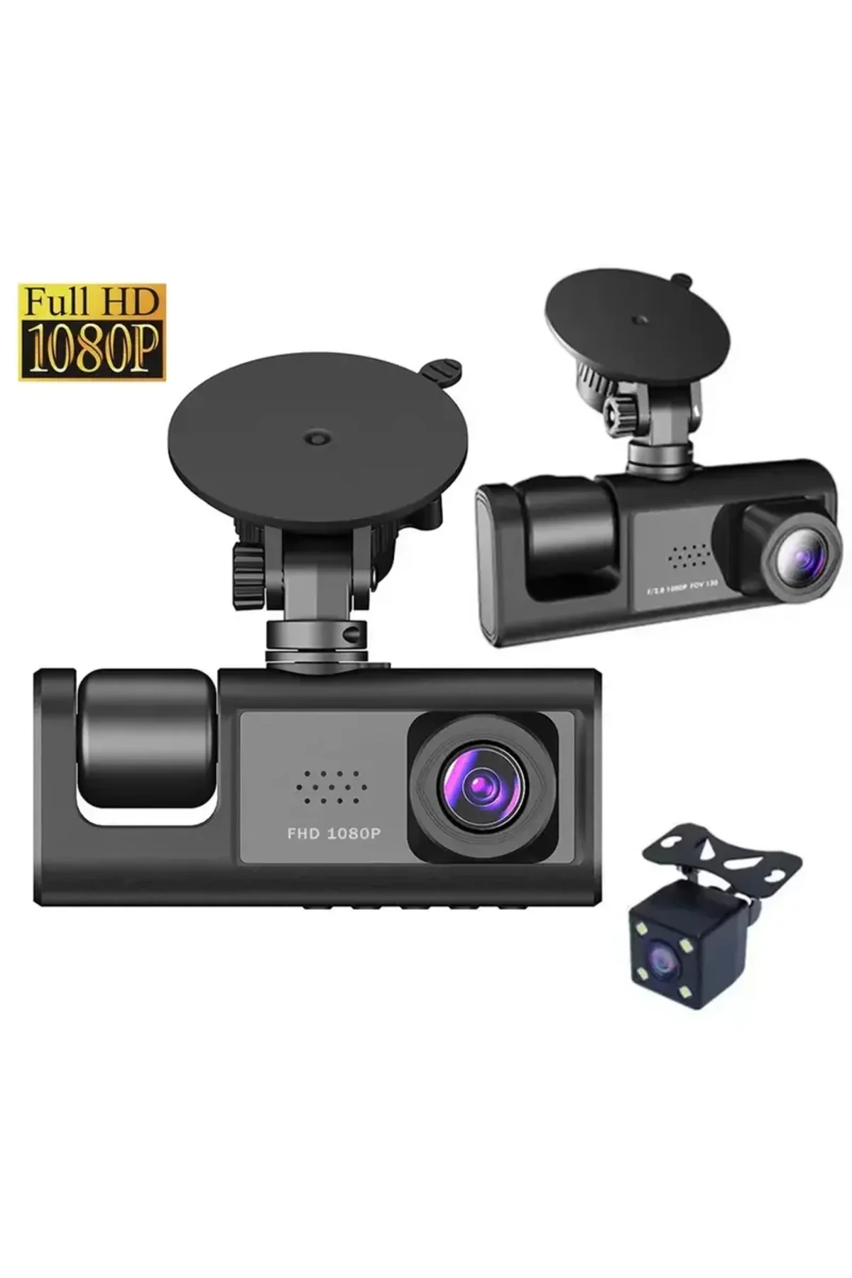 Araç Araba Kamerasi Black Box Traffic Recorder 3 Kameralı Araç Araba Kamerasi Black Box Traffic Recorder 3 Kameralı