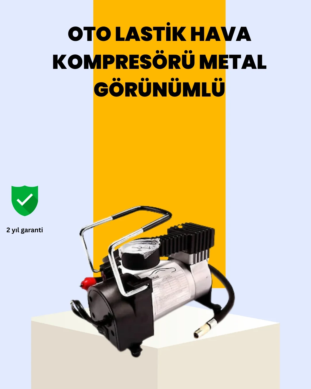 Araç Çakmak Girişli Metal Hava Kompresörü 10A Güçlü Motor Fiyatı, Yorumları ve Özellikleri