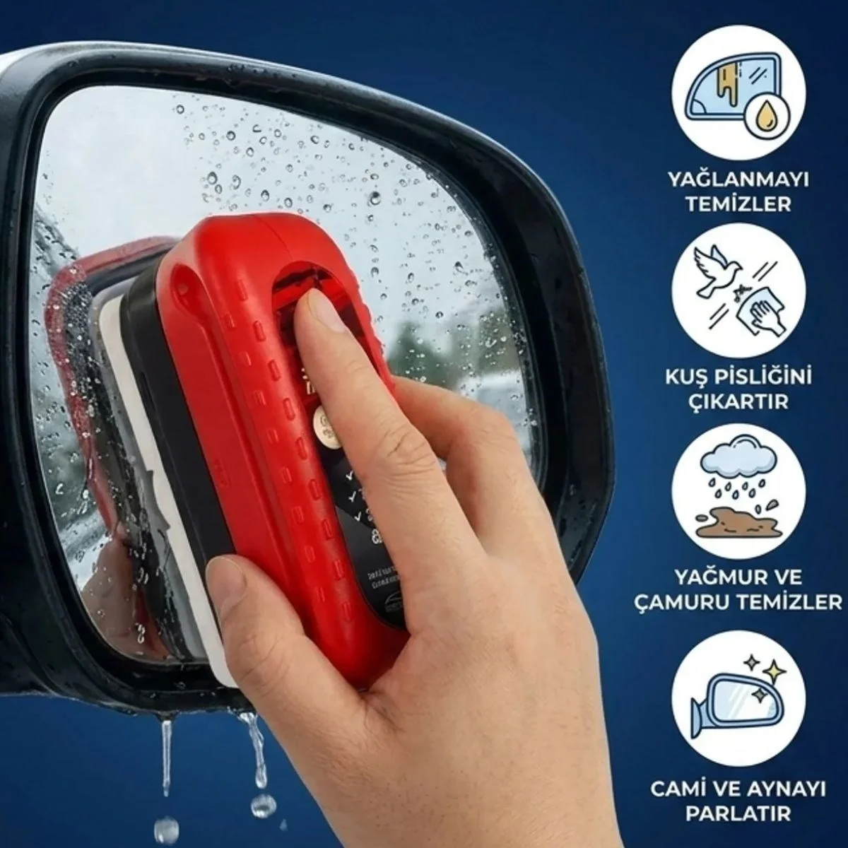 Araç Cam Buğu Önleyici Sünger – Ergonomik Tutacaklı Yan Ayna &amp;amp; İç Cam Yağ Filmi Temizleyici Bx40 Fiyatı, Yorumları ve Özellikleri