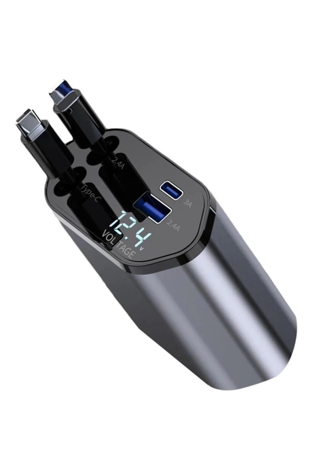Araç Çekilebilir Araç Şarj Cihazı 2 USB Bağlantı Noktası Desteği 