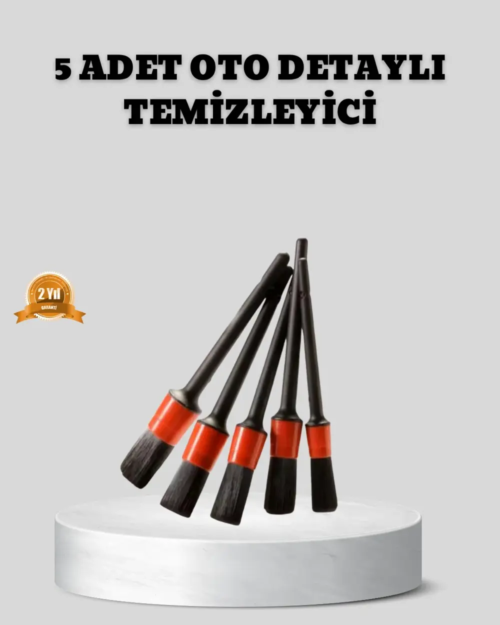 Araç Detay Temizlik Fırçası 5’li Set Çizmeyen Kıl Çok Yönlü Kulla
