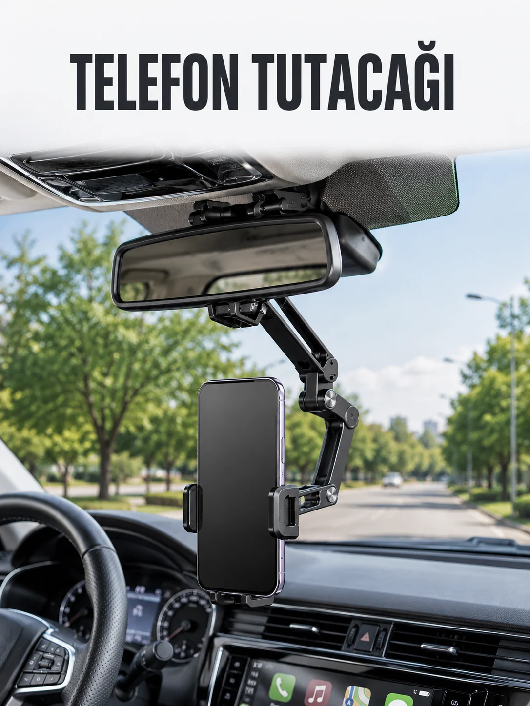 Araç Dikiz Aynası Telefon Tutucu Ayarlanabilir Katlanabilir Navigasyon Telefon Standı Araç Dikiz Aynası Telefon Tutucu Ayarlanabilir Katlanabilir Navigasyon Telefon Standı