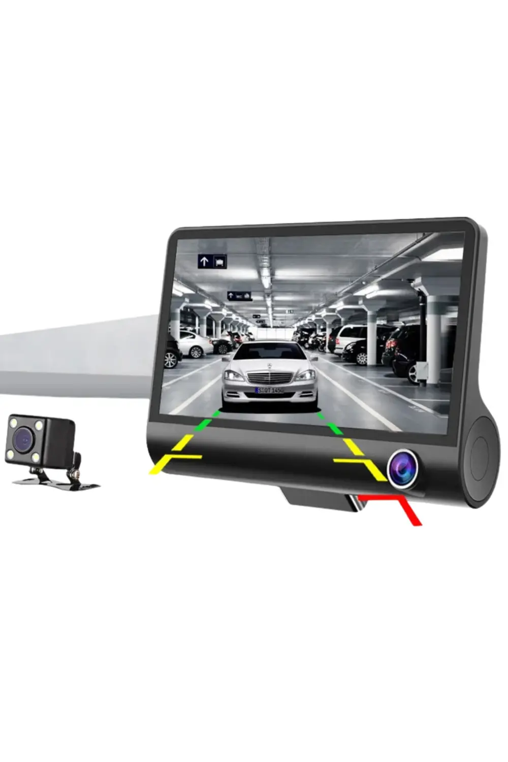 Araç DVR Kamera Çift Lensli 4 İnç Ekranlı G Sensörlü