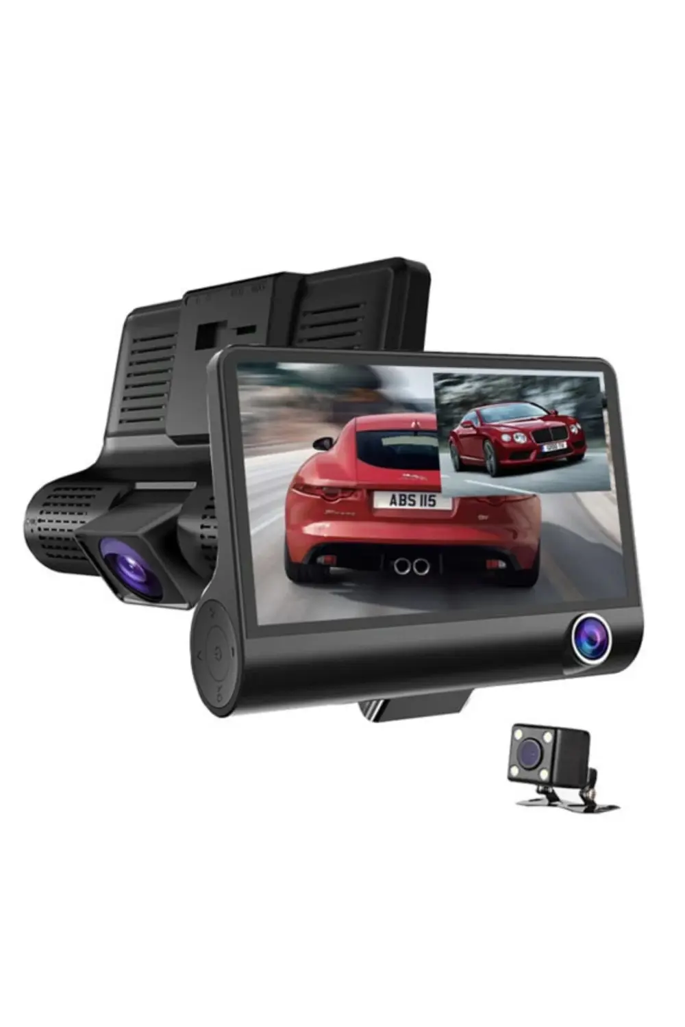 Araç DVR Kamera Çift Lensli 4 İnç Ekranlı G Sensörlü