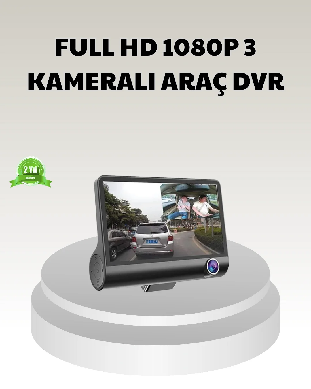 Araç DVR Kamerası 3’lü 170° Geniş Açılı Full HD ve Park Destekli Araç DVR Kamerası 3’lü 170° Geniş Açılı Full HD ve Park Destekli