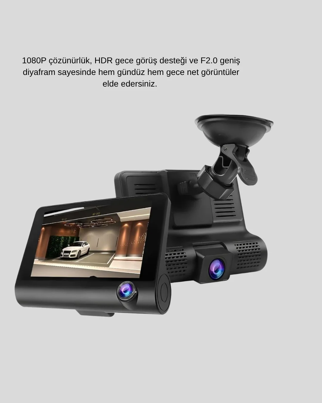 Araç DVR Kamerası 3’lü 170° Geniş Açılı Full HD ve Park Destekli Araç DVR Kamerası 3’lü 170° Geniş Açılı Full HD ve Park Destekli