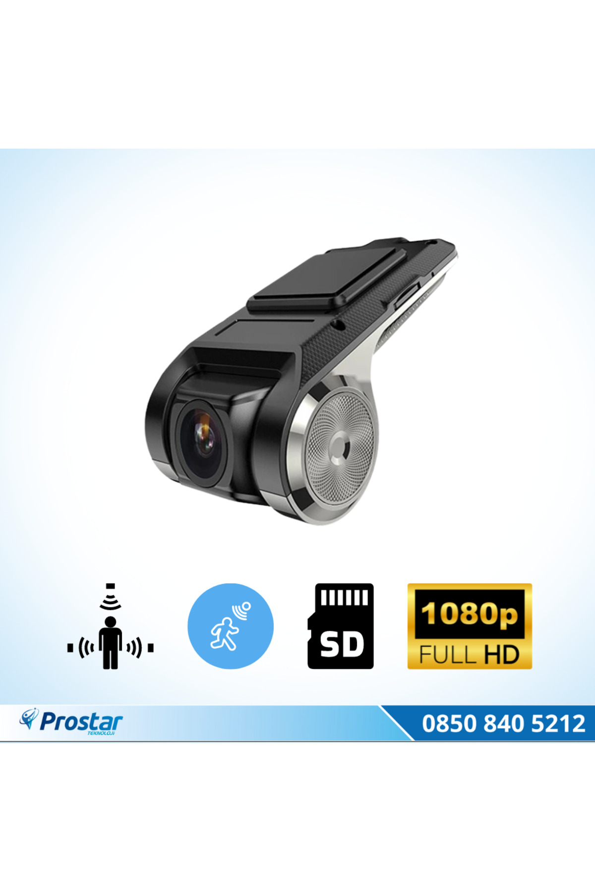 Prostarteknoloji Araç Dvr Sürüş Kaydedici Kamera Usb Full Hd 1080P 170° Geniş Açı