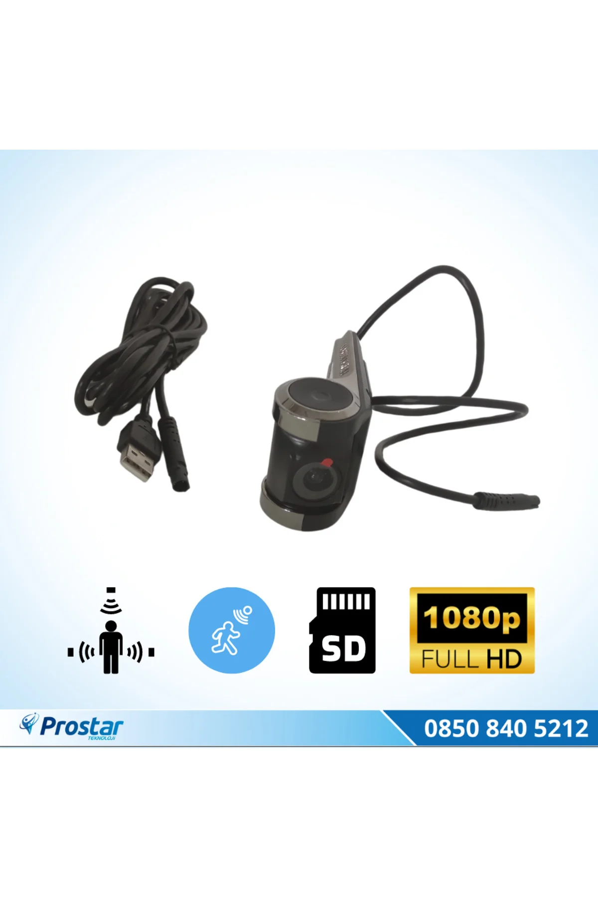 Araç Dvr Sürüş Kaydedici Kamera Usb Full Hd (32 Gb Sd Kart Dahil) 1080p 170° Geniş Açı