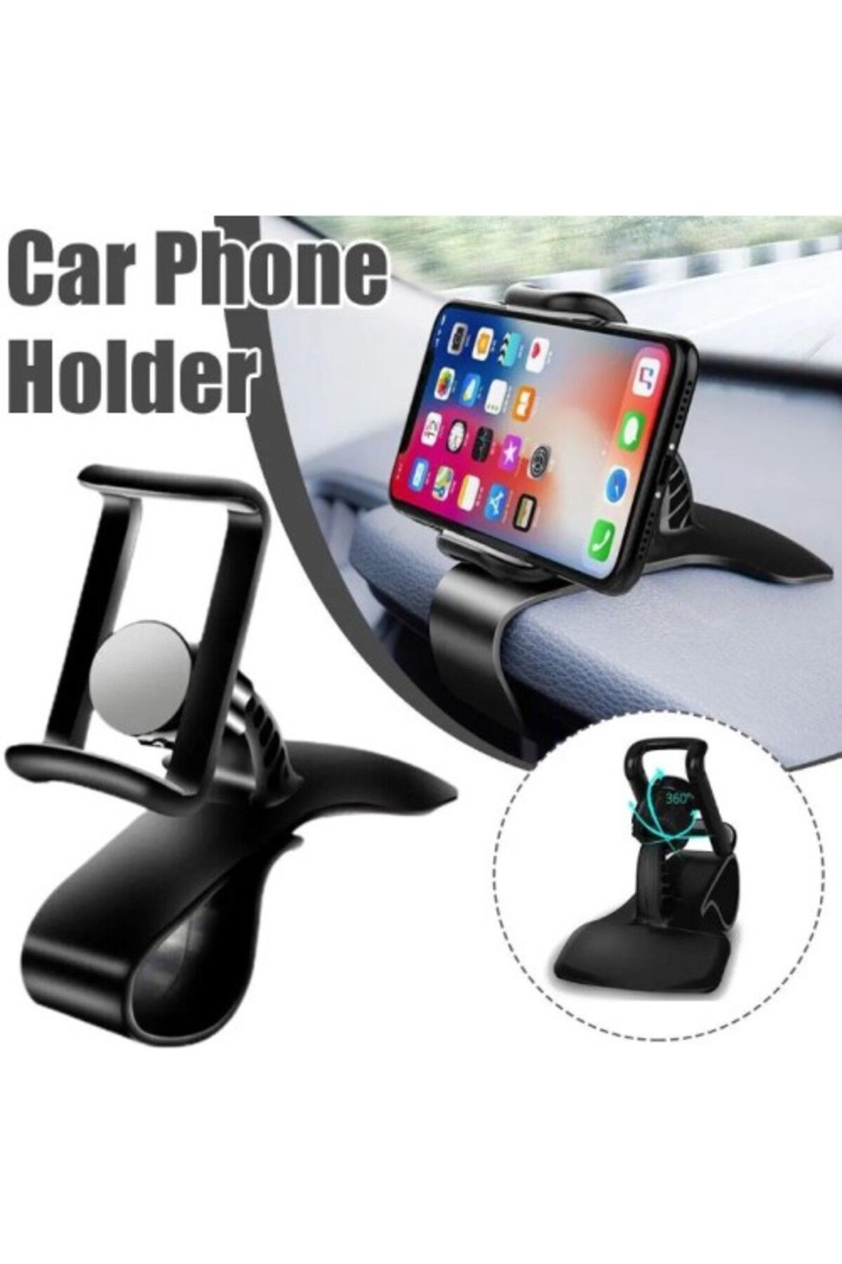 Nice Shop Araç Gösterge Üstü Telefon Tutucu 360 Derece