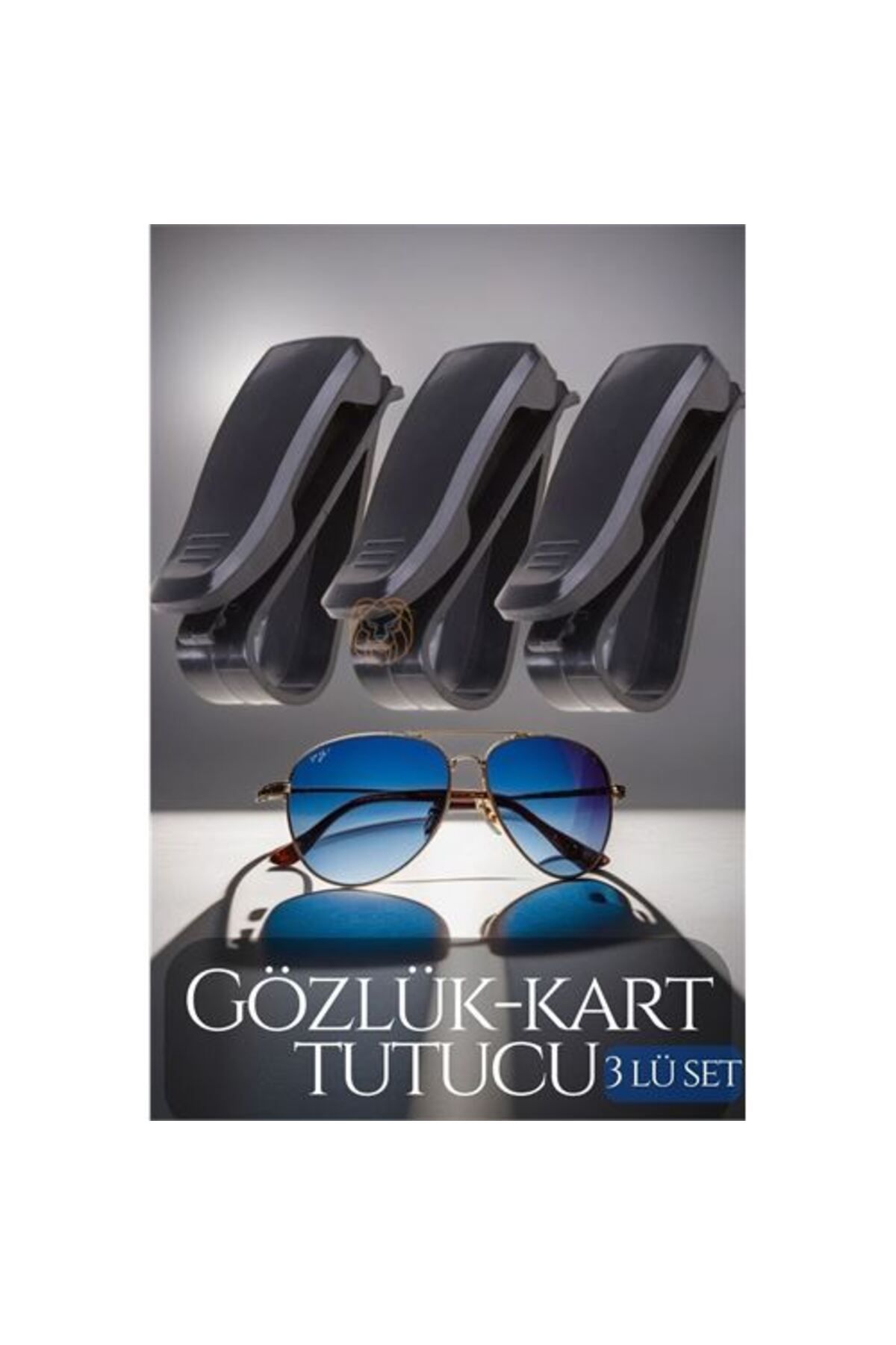 Modacar Araç Güneş Gözlüğü Tutucu Klips 3 Lü Set