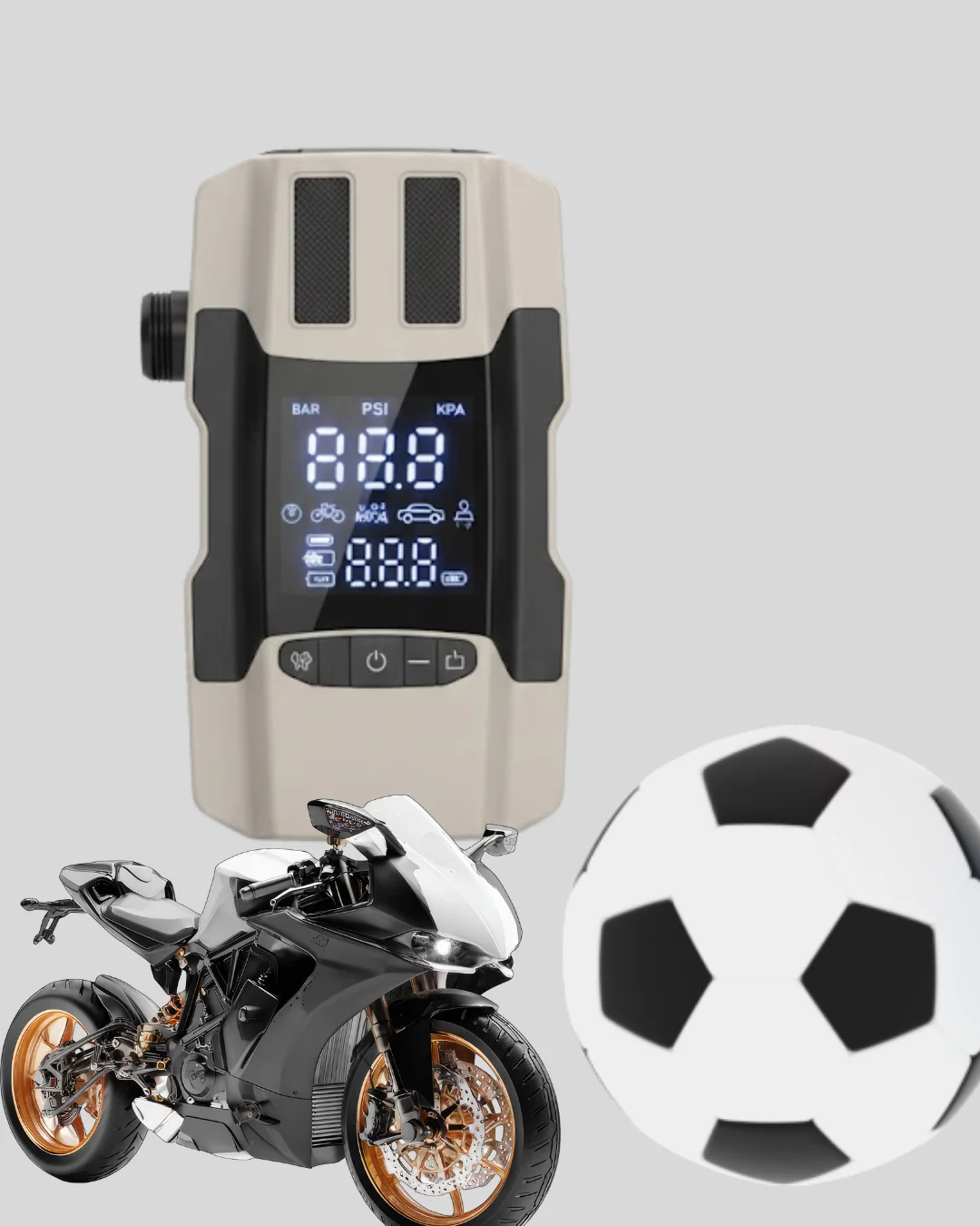 Araç Hava Pompası ve Akü Takviye Powerbank 12.000 mAh Çok Fonksiyonlu