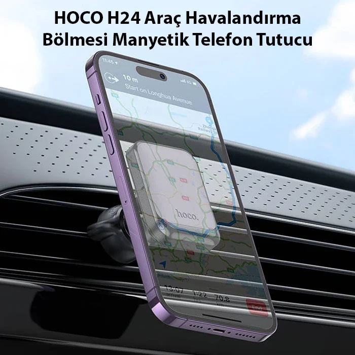 Araç Havalandırma Bölmesi Manyetik Telefon Tutucu - 360° Dönebilen, Güçlü Mıknatıslı