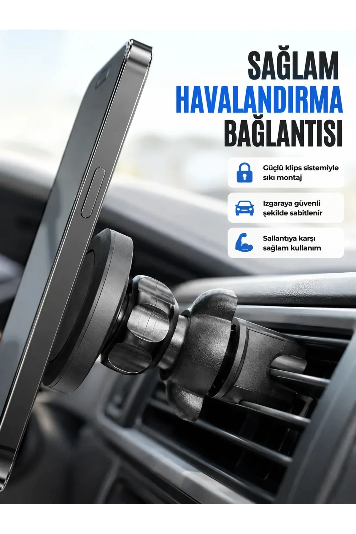 Araç Havalandırma Izgarası İçin Mıknatıslı Telefon Tutucu Stand