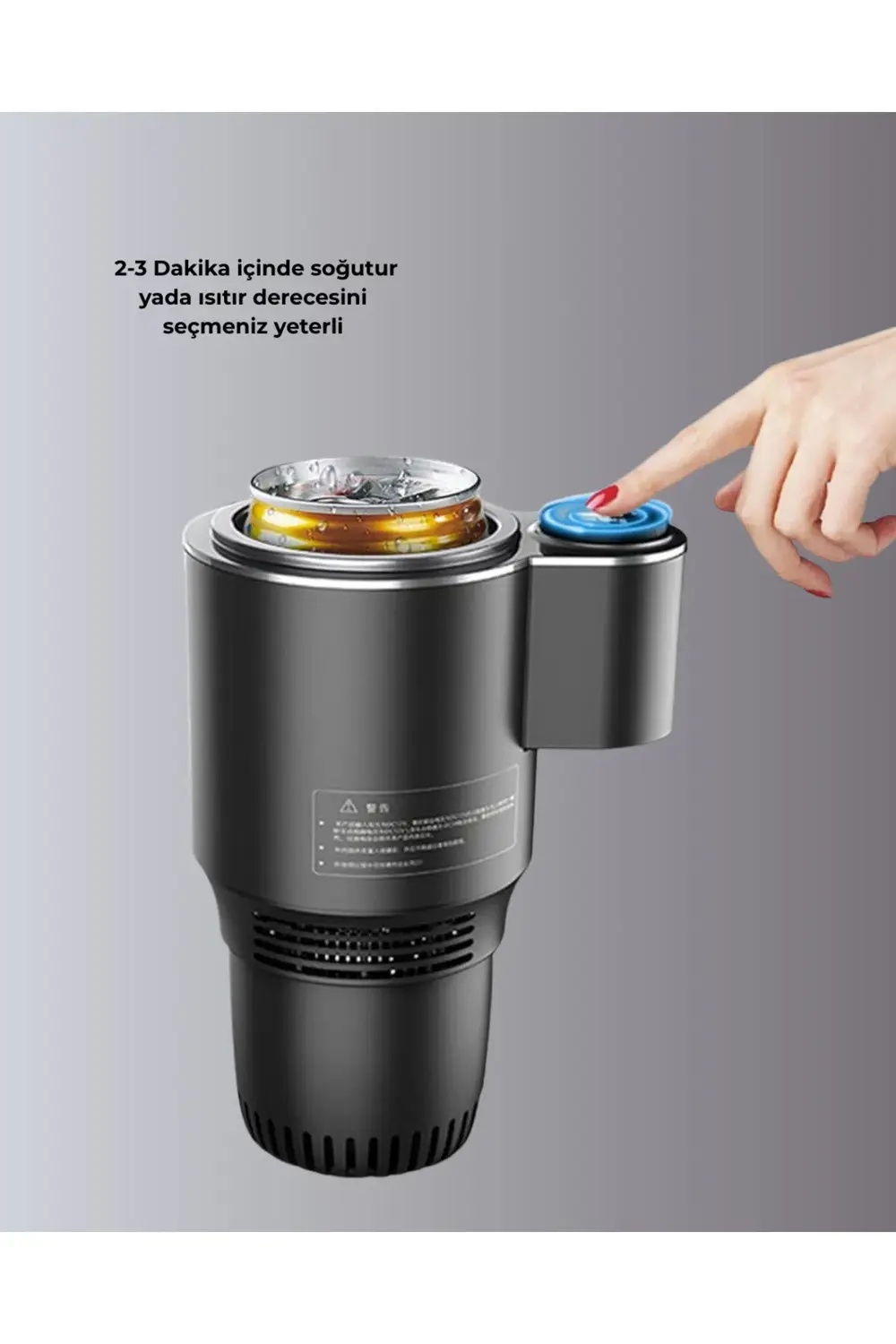 Araç İçi Akıllı Bardaklık Isıtıcı Soğutucu Dijital Ekranlı