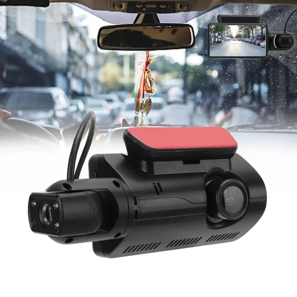 Araç İçi &amp;amp; Dışı Çift Lensli WiFi Kamera – 1080P HD,Gece G