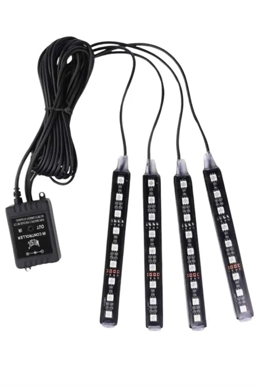 Araç Içi Aydınlatma Kumandalı 12 Led Ayak Altı Led Ambiyans Işığı